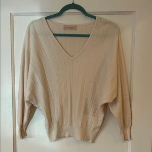 Philosophy Cream V-Neck Sweater